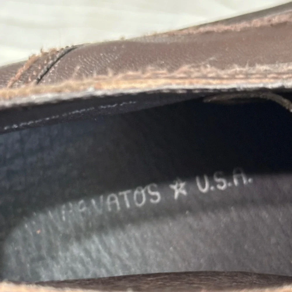 John Varvatos Chukka‎ Boots Mens 9 Brown Hipster Leather Lace Up F505K4B Q68B